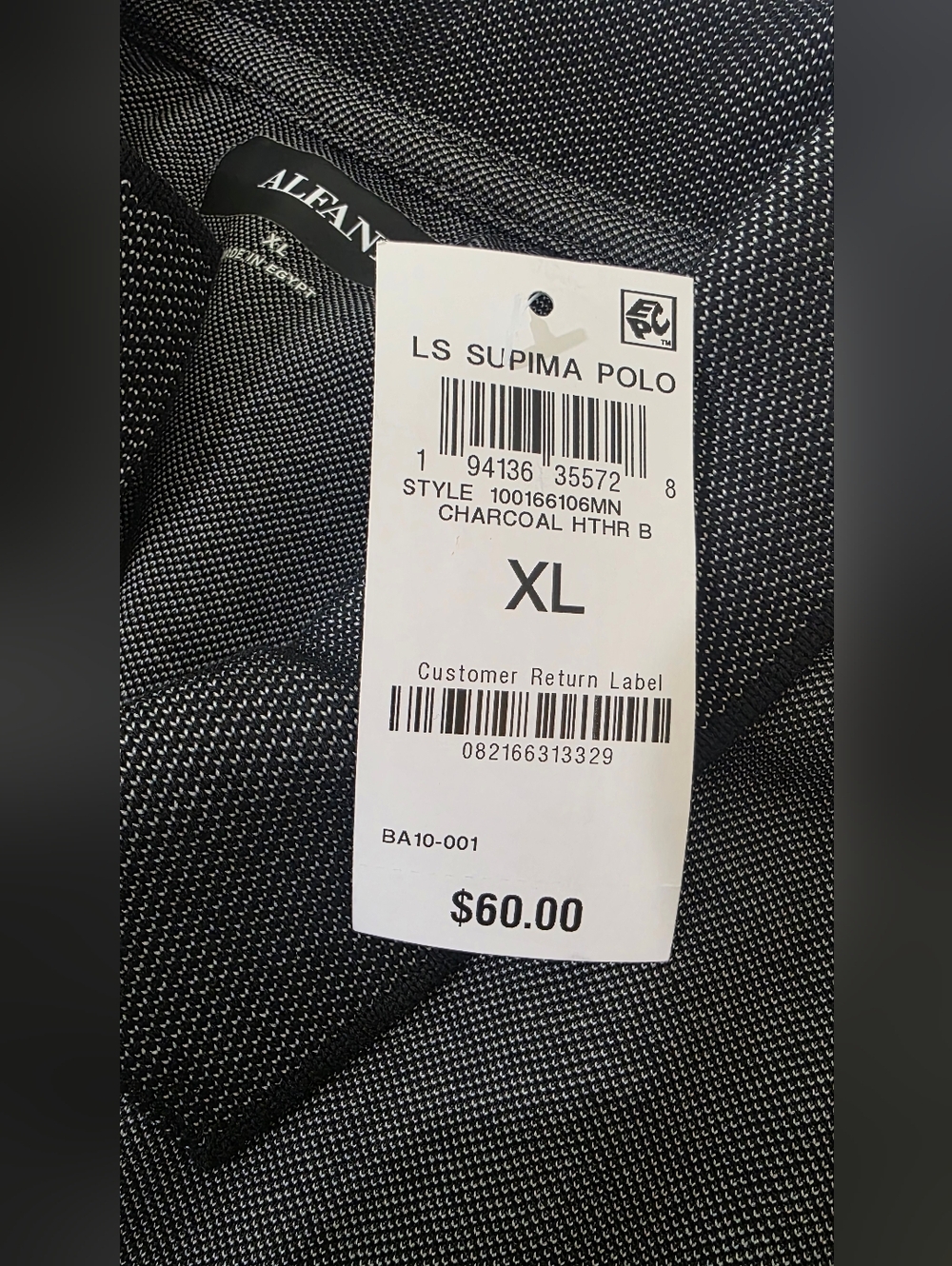 $60 Alfani Mens Classic-Fit Solid Long-Sleeve Shirt - Picture 5 of 5